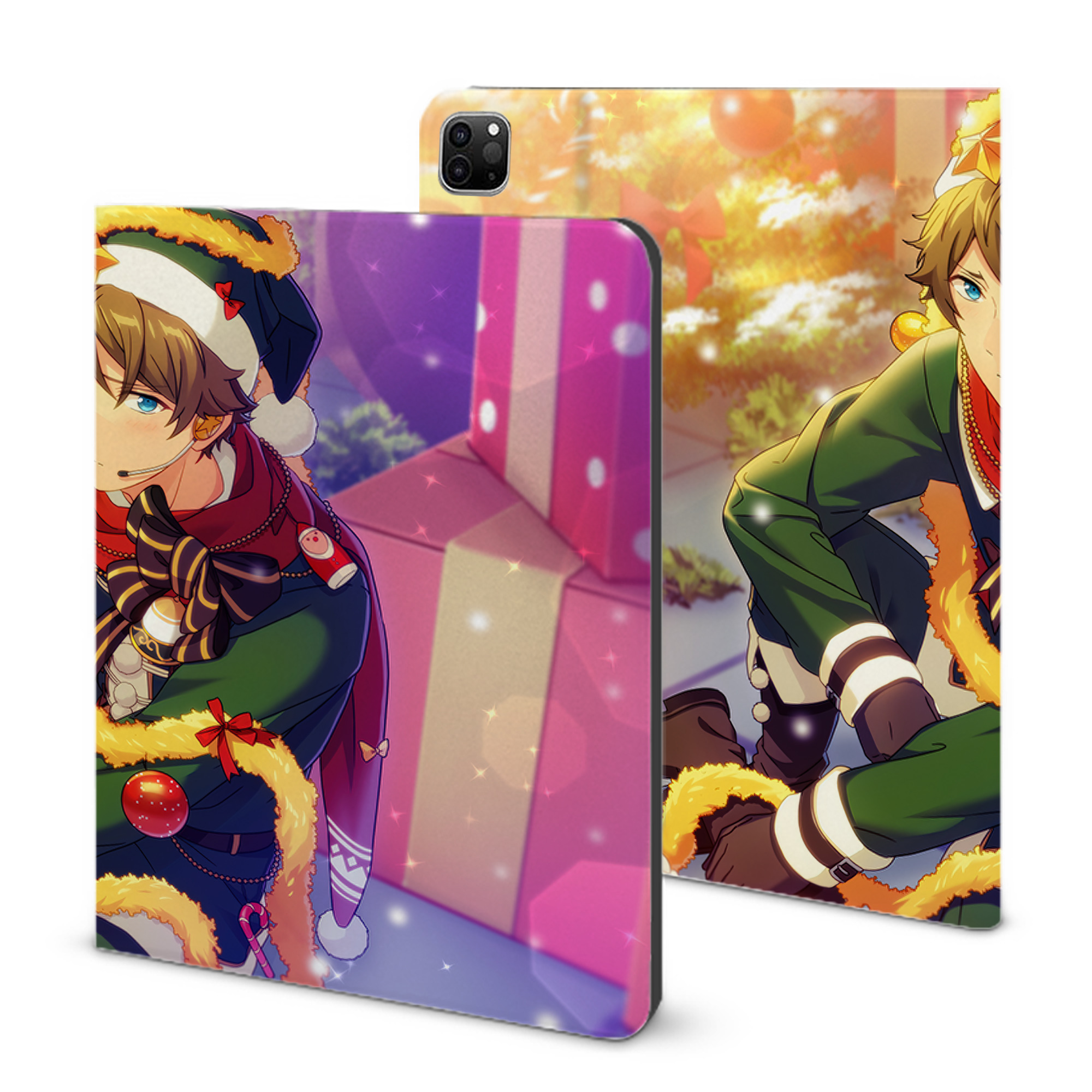 （画像用） あんさんぶるスターズ! Ensemble Stars IPad ケース ブック型 PUレザー TPU 耐衝撃 軽量 薄型 ペン収納なし 全面保護 IPad 各モデル対応